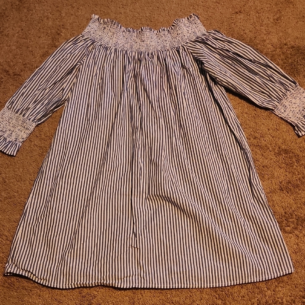 Forever 21 Blue and White Striped Dress